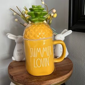 Rae Dunn “Summer Lovin” Mug with Topper New